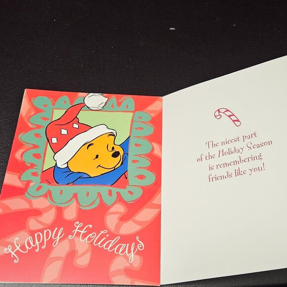 Vintage 1998 Cleo Winnie the Pooh Happy Holidays Cards (13 Cards/13Envelopes) - Picture 3 of 7